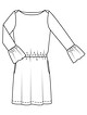 Платье с вырезом лодочкой №4 D — выкройка из Burda. Шить легко и быстро 2/2017