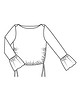 Пуловер с макси-оборками на рукавах №4 A