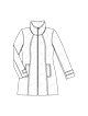 Короткое пальто с капюшоном №6486