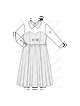 Платье с пышной юбкой №6487 — выкройка из Каталог Burda осень-зима/2017/2018