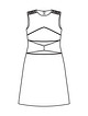 Платье с втачным поясом №104 B — выкройка из Burda 10/2017