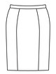 Узкая юбка с рельефными швами №410