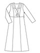 Длинное платье №406 B — выкройка из Burda. Мода для полных 2/2017