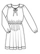 Платье с развевающейся юбкой №113 — выкройка из Burda 12/2017