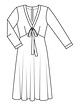 Платье с облегающим лифом №107 A — выкройка из Burda 12/2017
