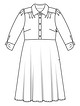 Платье  со съемным бантом №126 — выкройка из Burda 1/2018