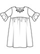 Платье для девочки №129 A — выкройка из Burda 3/2018