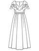Кружевное платье невесты №109 A — выкройка из Burda 3/2018