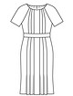 Платье с рукавами реглан №101 B — выкройка из Burda 3/2018