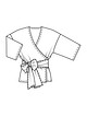 Блузка с широкими рукавами №3 B