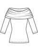 Пуловер с воротником-хомутом №4 A