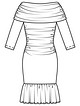 Платье с пышной оборкой внизу №4 C — выкройка из Burda. Шить легко и быстро 1/2018