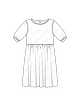 Платье с завышенной талией №6401 — выкройка из Каталог Burda весна-лето/2018