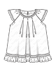 Платье с рукавами-крылышками для девочки №9338 — выкройка из Каталог Burda весна-лето/2018