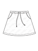 Мини-юбка расклешенного силуэта №6410