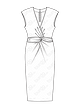 Платье с драпировкой на талии №6411 — выкройка из Каталог Burda весна-лето/2018