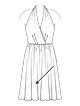 Платье с открытой спиной №6421 — выкройка из Каталог Burda весна-лето/2018