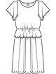Платье с рукавами-крылышками №107 — выкройка из Burda 4/2018