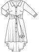 Платье рубашечного покроя №117 B — выкройка из Burda 4/2018