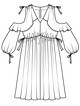 Платье силуэта ампир №127 — выкройка из Burda 5/2018