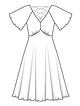 Платье с рукавами-крылышками №117 — выкройка из Burda 5/2018