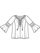 Блузка с рукавами реглан №115
