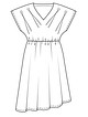 Платье с юбкой асимметричного кроя №124 — выкройка из Burda 7/2018