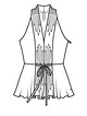 Блузка с драпировками спереди №105