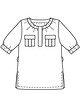 Блузка прямого кроя №112