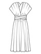 Платье-трансформер с длинными завязками №106 A — выкройка из Burda 7/2018