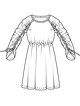 Платье с оригинальными рукавами №114 — выкройка из Burda 8/2018