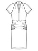 Облегающее платье с глубоким V-вырезом №112 — выкройка из Burda 8/2018