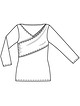 Пуловер с асимметричной деталью спереди №118 A