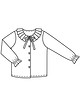 Блузка с пышным воротником для девочки №131 A