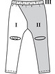 Двухцветные брюки к костюму Летучей Мыши №126