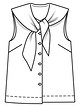 Блузка с цельнокроеными завязками №120 A