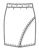 Короткая юбка из трикотажа №6 A