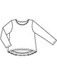 Пуловер расклешенного силуэта для девочки №129