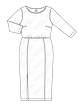 Платье приталенного силуэта №6304 B — выкройка из Каталог Burda 1/2019
