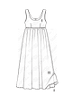 Платье силуэта ампир №6312 A — выкройка из Каталог Burda 1/2019