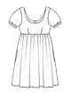 Платье с глубоким вырезом №6312 B — выкройка из Каталог Burda 1/2019
