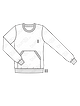 Пуловер с карманом-кенгуру №6315 B
