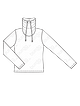 Пуловер с воротником-гольф №6315 C