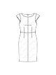 Платье-футляр №6320 B — выкройка из Каталог Burda 1/2019