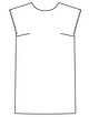 Платье с V-вырезом на спине №406 — выкройка из Burda. Мода для полных 1/2019