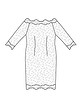 Платье-футляр из кружева №409 — выкройка из Burda. Мода для полных 1/2019