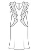 Шёлковое платье-футляр №423 — выкройка из Burda. Мода для полных 1/2019