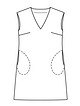 Платье с глубоким V-образным вырезом горловины №1 — выкройка из Burda. Летние платья 1/2019