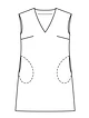 Derin V yakalı elbise №1 - Burda'dan bir model.  Yazlık elbiseler 1/2019