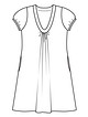 Платье с фигурной планкой горловины №3 — выкройка из Burda. Летние платья 1/2019